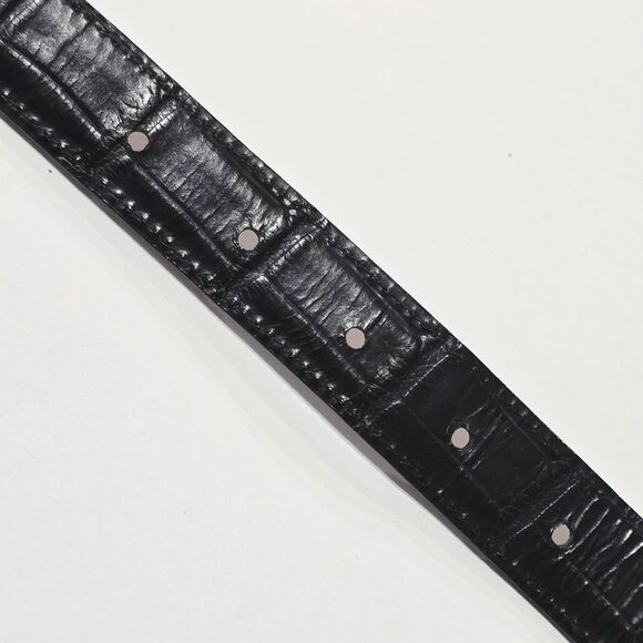 Vintage Brighton Belt Black Brown Reversible Crocodile Leather L 34 #43102 EUC main image 13